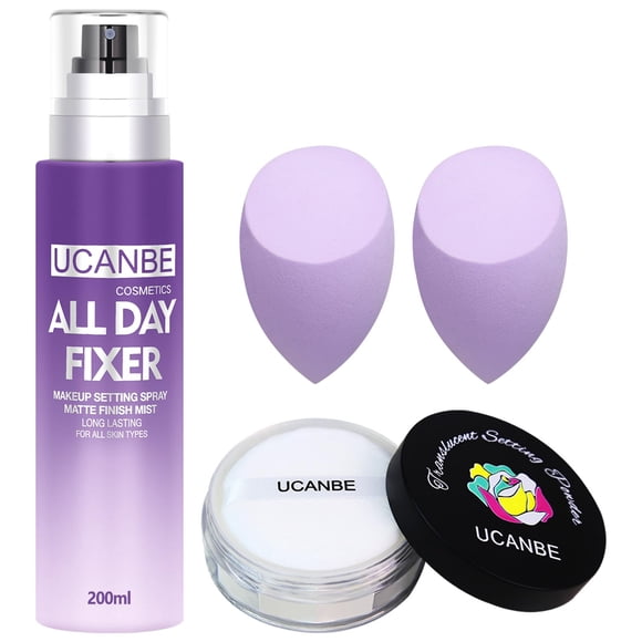 Kit de spray fijador de maquillaje UCANBEMAKEUP de larga duración, 200 ml