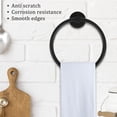 thumbnail image 5 of Dznils Wall Mount Towel Ring, Stainless Steel Towel Holder, Matte Black Finish, 5 of 9