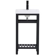 Elegant Furniture and Lighting 18 inch Single Bathroom Metal Vanity in Black