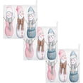 thumbnail image 7 of SKYSONIC Cute Pink Blue Snowman Baby Muslin Washcloths Face Towel, Watercolor Christmas Burp Cloths Cotton Wipes 5 PCS Infant Wash Cloth for Newborn Boys Girls 12"x12", 7 of 7