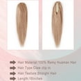 thumbnail image 2 of MY-LADY 100% Remy Real Human Hair Clip in Ponytail Extension Claw 18inch Hair Extensions Straight Hairpiece Long Straight Pony Tail Hair Hairpiece #27 Dark Blonde, 2 of 8