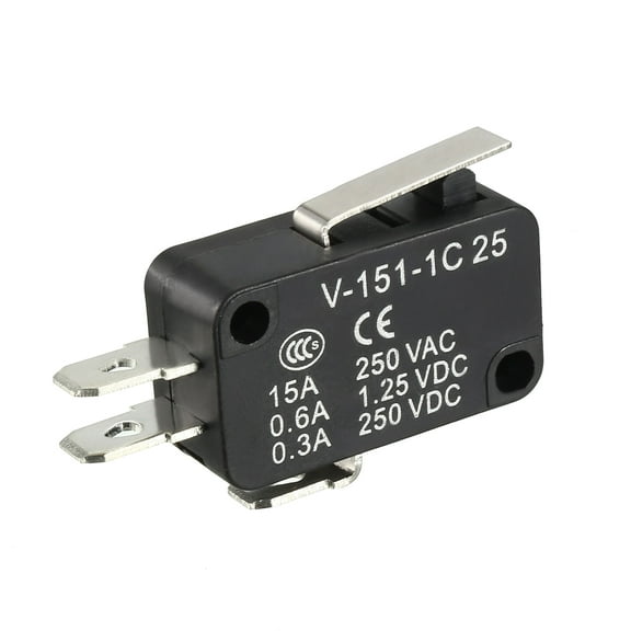 V-151-1C25 15A 250V AC 3 Terminals Straight Lever Miniature Micro Switch