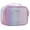 Rainbow Pink021, variant on Large Capacity Travel Makeup Bag, Portable PU Leather Woven Textured Cosmetic Organizer Case with Handle, Wide Open Zipper Makeup Storage Bag with Dividers for Women Travel Daily Use, Brown