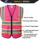 thumbnail image 3 of Chaleco de seguridad Ekksafety EK175 rosa reflectante con 5 bolsillos, 3 of 6