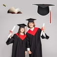 thumbnail image 7 of Graduation Mortarboard - Master's Fitted Black * Hat - Academic Gown Acce E5, 7 of 7