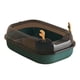 thumbnail image 3 of Caja de arena para gatos semicerrada, arenero duradero para gatos, a prueba de salpicaduras, orinal , orinal para conejos, gatitos, suministros Verde Salvador Bandeja de arena para gatos, 3 of 10