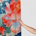 thumbnail image 3 of JEUXUS Flower Chinese Style Artistic Beautiful Wash And Ink Bird Plant Green Red Home Bathtubs Bathroom Curtain Decoration White, 3 of 7