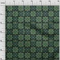 thumbnail image 3 of oneOone Cotton Poplin Twill Dark Green Fabric Asian Ornaments Floral Tile Diy Clothing Quilting Fabric Print Fabric By Yard 56 Inch Wide, 3 of 4