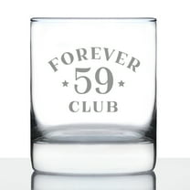 Bevvee Whiskey Rocks Glass 10.25 oz Forever 59 Gifts for Whiskey Enthusiasts Glassware & Drinkware