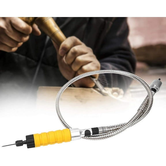 Wood Carving Kit, Electric Woodworking Woodcut, Hand Carving Chisel with Wrench Chuck Attachment Chisel   Five Knives   Wrench   Flexible Shaft