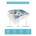 thumbnail image 5 of Blue Flower King Size Down Alternative Comforter, Lightweight Comforter Quilt Bedding Set with Pillow Shams White Floral Watercolor Botanicals Blossom All Seasons Bed Comforter Duvet Insert 96"x106", 5 of 7