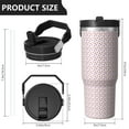 thumbnail image 4 of Modern 30oz Handheld Travel Tumbler with Handle – Double Wall Stainless Steel Insulated Cup, Flip Straw Lid, Leak-Proof & BPA-Free for Hot and Cold Drinks – Durable Coffee & Juice Mug White, 4 of 7