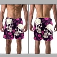 thumbnail image 3 of luoweisi Men's Beach Shorts Quick Dry Swim Trunks with Mesh Lining Couple Skulls XL, 3 of 5
