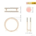 thumbnail image 6 of ANGARA Natural 0.27 Ct. Diamond Fashion Ring in 14K Rose Gold for Women (Ring Size: 3.5), 6 of 11