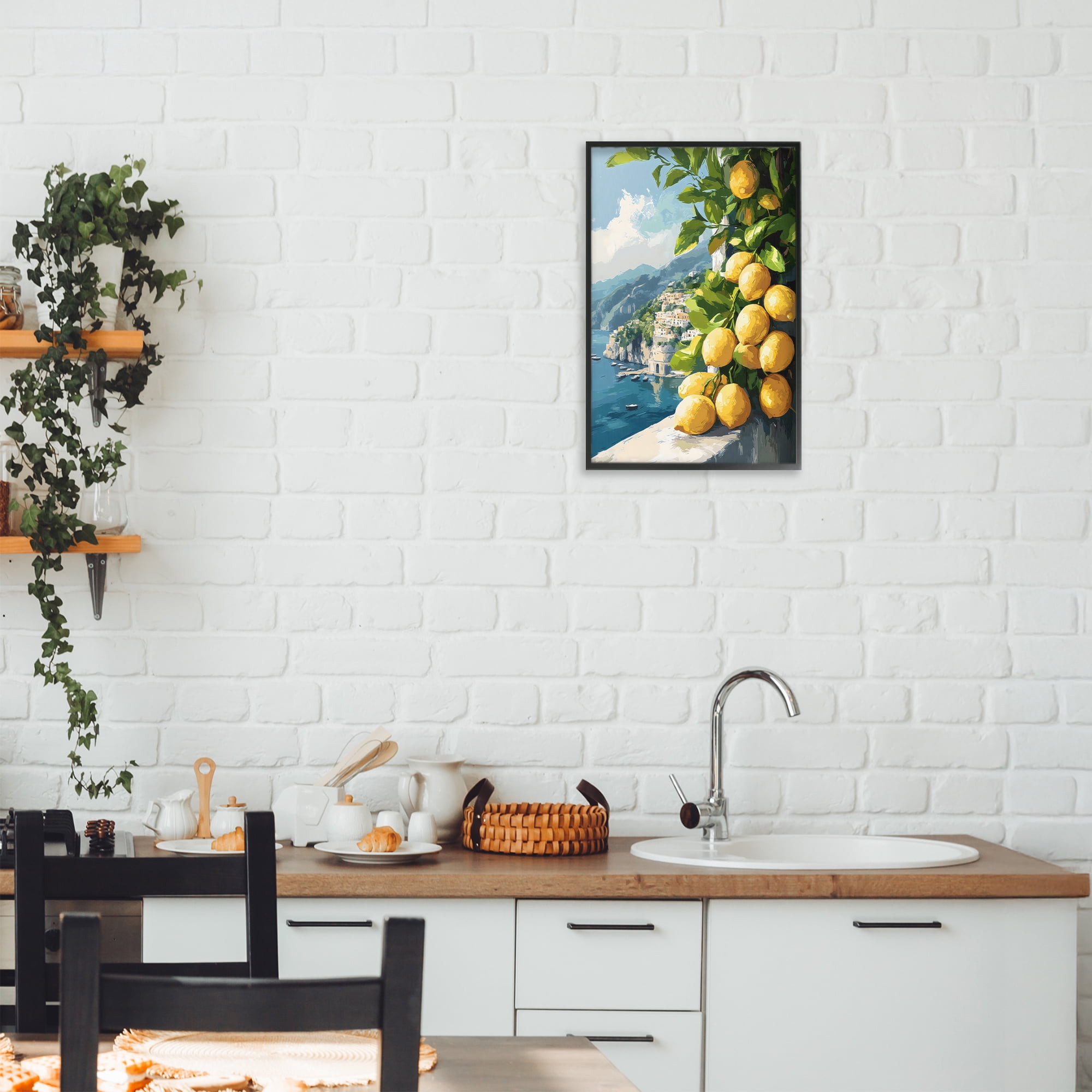 Stupell Industries Lemon Terrace Amalfi View Black Framed Giclee Art, design by Creative Studio