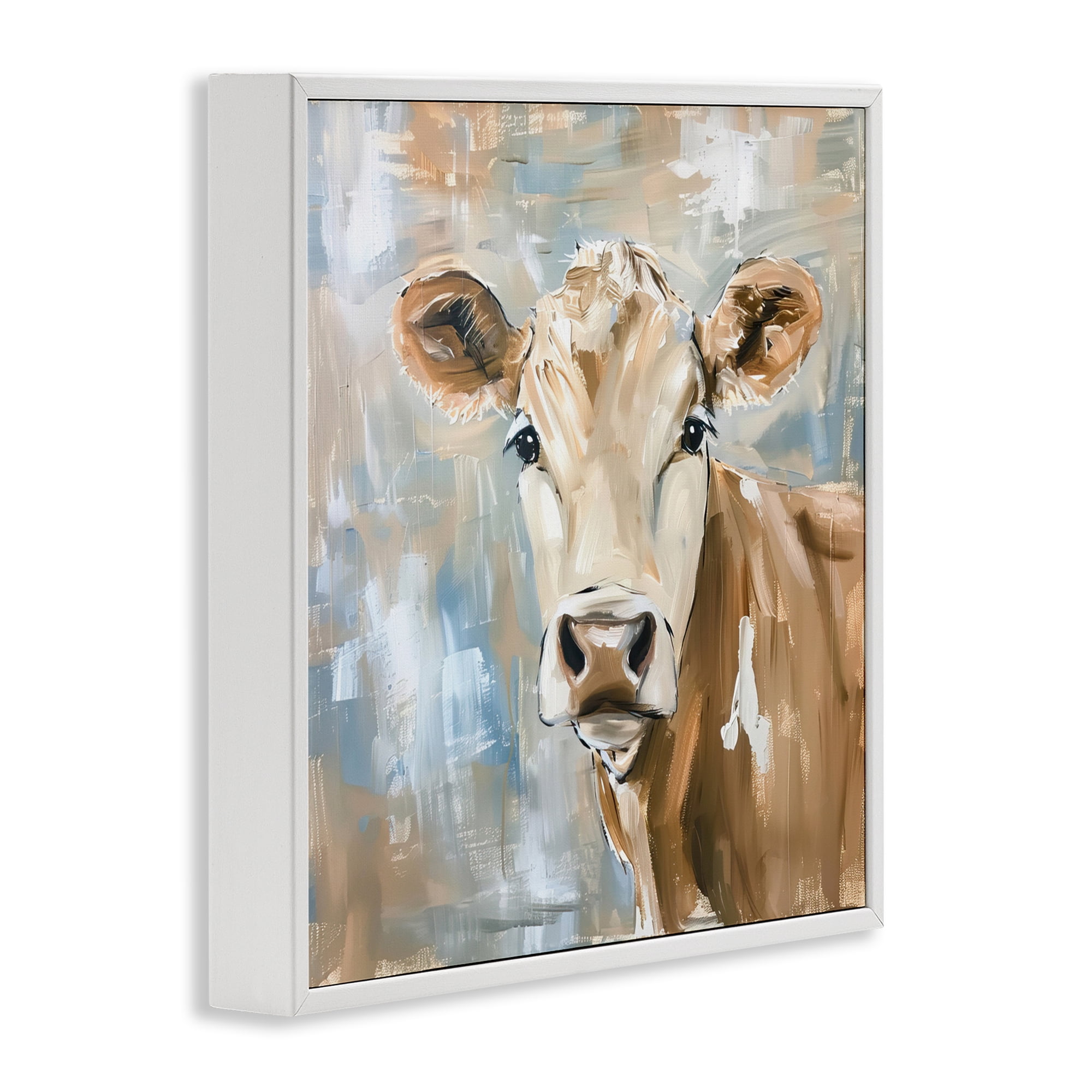 Stupell Industries The Brown Cow Abstract White Framed Giclee Art, design by Tina LeCour