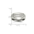 thumbnail image 4 of Gem & Harmony Mens Titanium Brushed Center Wedding Band Ring (8mm) for Men, 4 of 6