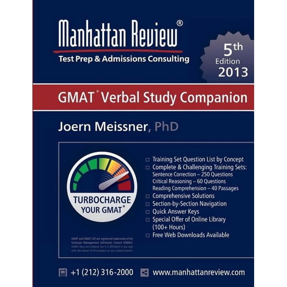 Manhattan Review GMAT Verbal Study Companion [5th Edition], (Paperback)