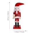 thumbnail image 2 of OFFIGAM Nutcracker Christmas Decorations Red Wood Santa Claus Shape 1Pack 9.8x3in, 2 of 10