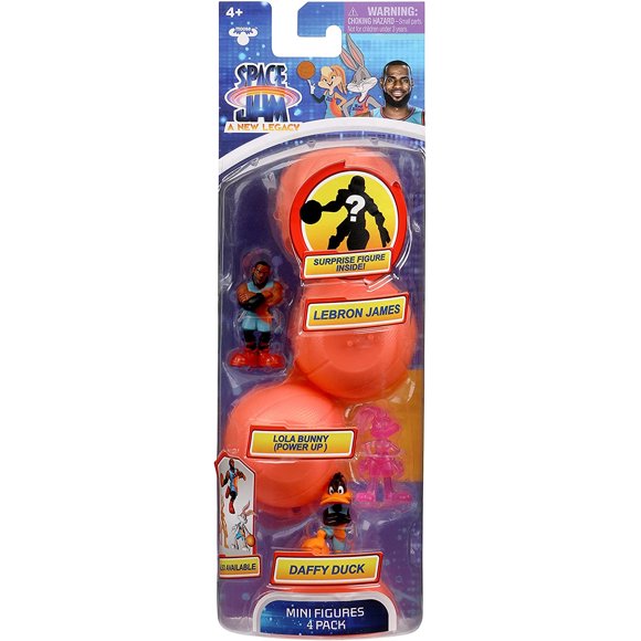 SPACE JAM: A New Legacy - Pack de 4 - 2" Lebron, Pato Lucas, Lola Bunny, & 1 Mystery F Moose Toys Moose Toys