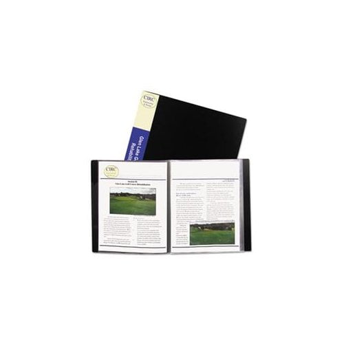 c line 24 pocket bound sheet protector presentation book black bound sheet protector presentation book