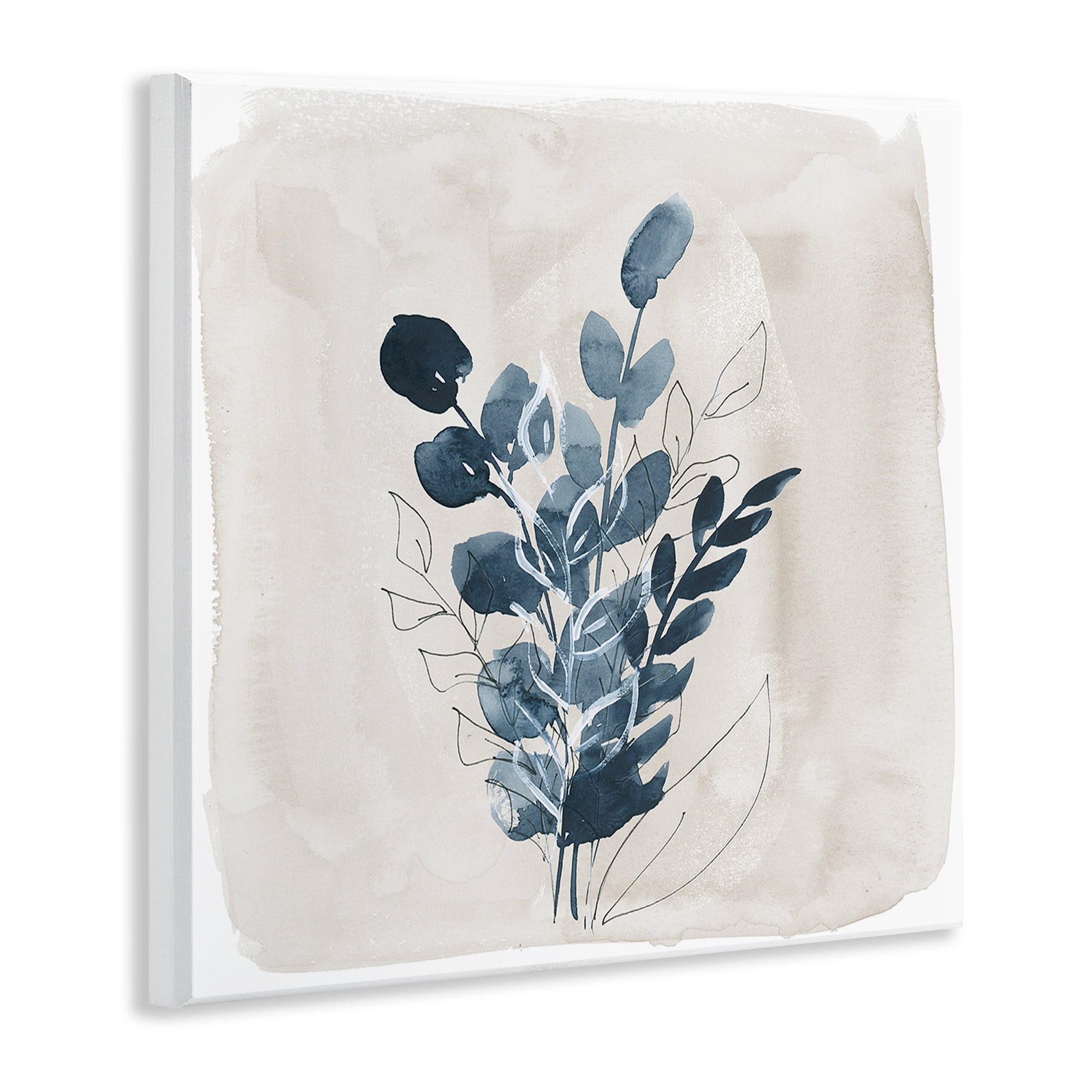 Stupell Industries Summer Leaf Sprigs Plants & Flowers Painting Unframed Art Print Wall Art, 12 x 12