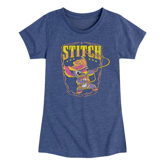 Disney - Western Stitch - Youth Girls Short Sleeve T-Shirt