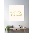 thumbnail image 2 of Relaxed \\ Chartreuse Line Poster Wall Art, Modern Wall Decor For Living Room Bedroom, 30x30 UNFRAMED, 2 of 3