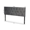 thumbnail image 7 of Baxton Studio Felix Modern and Contemporary Grey Velvet Fabric Upholstered Queen Size Headboard,Wholesale Interiors, 7 of 7