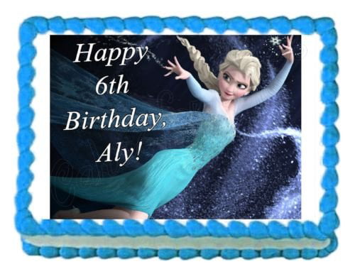 Frozen and Elsa Premium Frosting Sheet Cake Topper FREE Personalization 