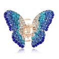 thumbnail image 1 of Suoirblss 1 horquilla de mariposa elegante con diamantes de imitación, pinza de mandíbula para mujer (azul), 1 of 3