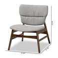thumbnail image 1 of Baxton Studio Chaise d'Appoint en Bois Fini Gris et Brun Noyer, 1 of 10