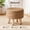 Natural, variant on Outdoor Hand-Woven Sea Grass Round Pouf Footstool Soft Padded Ottoman Foot Rest for Patio Sofa Multiple Colors