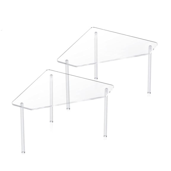 Osdhezcn 2Pcs Acrylic Bathroom Corner Shelf Clear Floating Bath Shower Rack Organizer