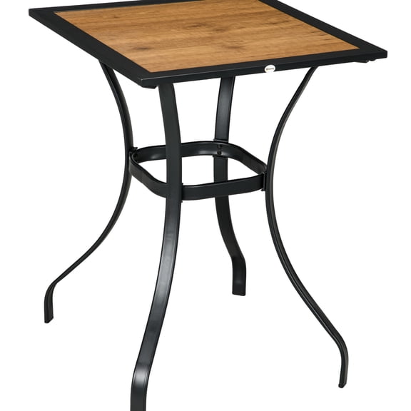 Strong Steel Frame Faux Wood Table / Play Board Games on Deck / Spacious Top and 110 lbs Capacity