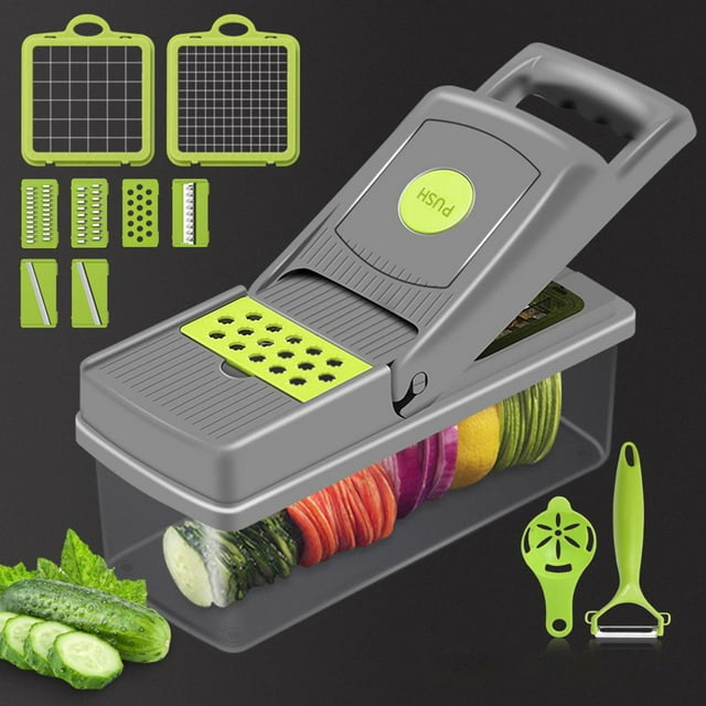 Cortadora de verduras Macarena manual de 8 cuchillas de acero inoxidable