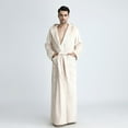 thumbnail image 2 of HAPIMO Women's Robes Soft Sleepwear Cotton Plush Robe Warm Fleece Bathrobe Ankle Length Long Winter Bath Robes Nightgown Beige XL, 2 of 5