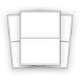 thumbnail image 1 of EcoSwift Brand Premium Half Sheet Self Adhesive Shipping Labels for Laser & Inkjet Printers, 8.5 in. x 5.5 in., 2 UP, White, 8 1/2 x 5 1/2, Pack of 150 Labels, 75 sheets, 1 of 6