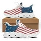 thumbnail image 1 of Zapatillas deportivas de diseñador de lujo para mujer, zapatos casuales para mujer, lindas zapatillas planas con cordones y estampado de bandera estadounidense., 1 of 6