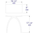 thumbnail image 2 of ALFI brand ABST77 Arched White Matte Solid Surface Resin Bathroom / Shower Stool, 2 of 12