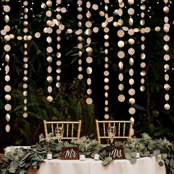 Decoraciones para fiestas Decor365 Champagne Gold Purpurina de 15 m