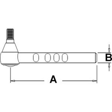 RAParts Front Drag Link End Fits 5000 5100 5600 5610 6410 6600 6610 7000 7600 81825395