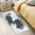 thumbnail image 2 of WOBOGO Watercolor Style Black Wolf Carpet 39x20in Kitchen Bathroom Plush Absorbent Non-Slip Floor Mat, 2 of 8
