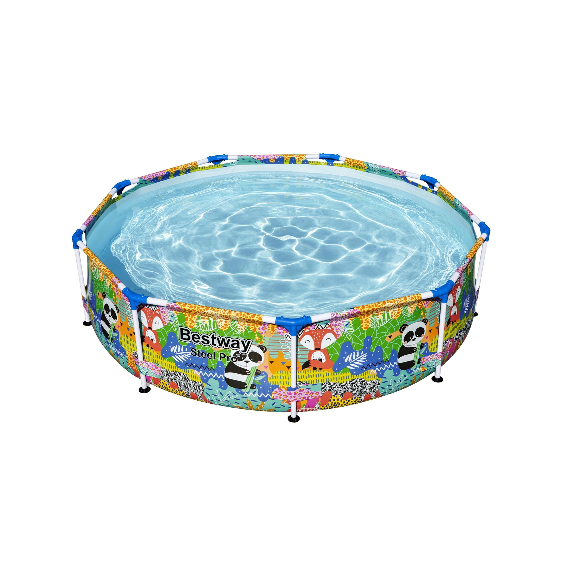 Bestway Steel Pro 9' x 26" Above Ground Round Outdoor Swimming Pool, Panda Print