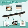 thumbnail image 4 of 31'' Complete Skateboard 7 Layer Canadian Maple Double Kick Deck Skateboards English bulldog Skate Board for Beginner Adult Gifts, 4 of 5