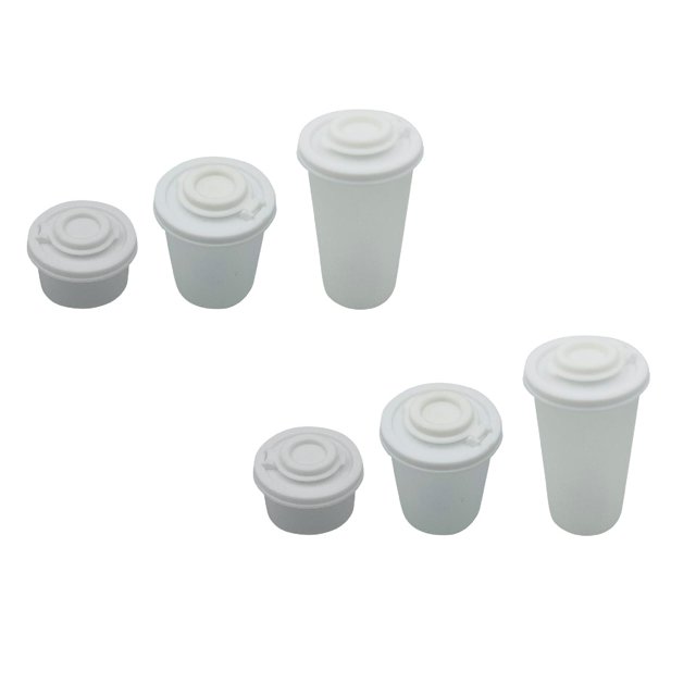 Oleegame 2PC Spice Dispenser Mini Pepper Shakers Proof Set Of Shaker To Go Camping Picnic Outdoors Kitchen Lunch Boxes Travel Set Clear With Red Covers Lids Plastic Airtight White