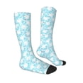 thumbnail image 3 of Daiia Sports Socks Cute Rabbit Printed Novelty Crew Socks for Men Women Knee High Socks Cotton Socks Soft & Breathable Support Unisex Socks, 3 of 9