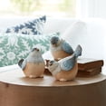 thumbnail image 2 of Melrose Unglazed Ceramic Bird Figurines - 4.75" - Set of 3, 2 of 6