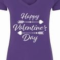 thumbnail image 4 of Inktastic Happy Valentines Day with Arrows Women's V-Neck T-Shirt, 4 of 5