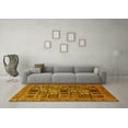 thumbnail image 3 of Ahgly Company Machine Washable Indoor Rectangle Abstract Yellow Modern Area Rugs, 7' x 10', 3 of 4